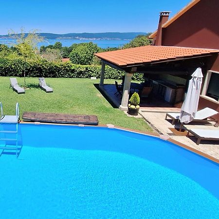 Chalet Rural 400 M Playa Piscina Barbacoa Chimenea Bueu Exterior foto