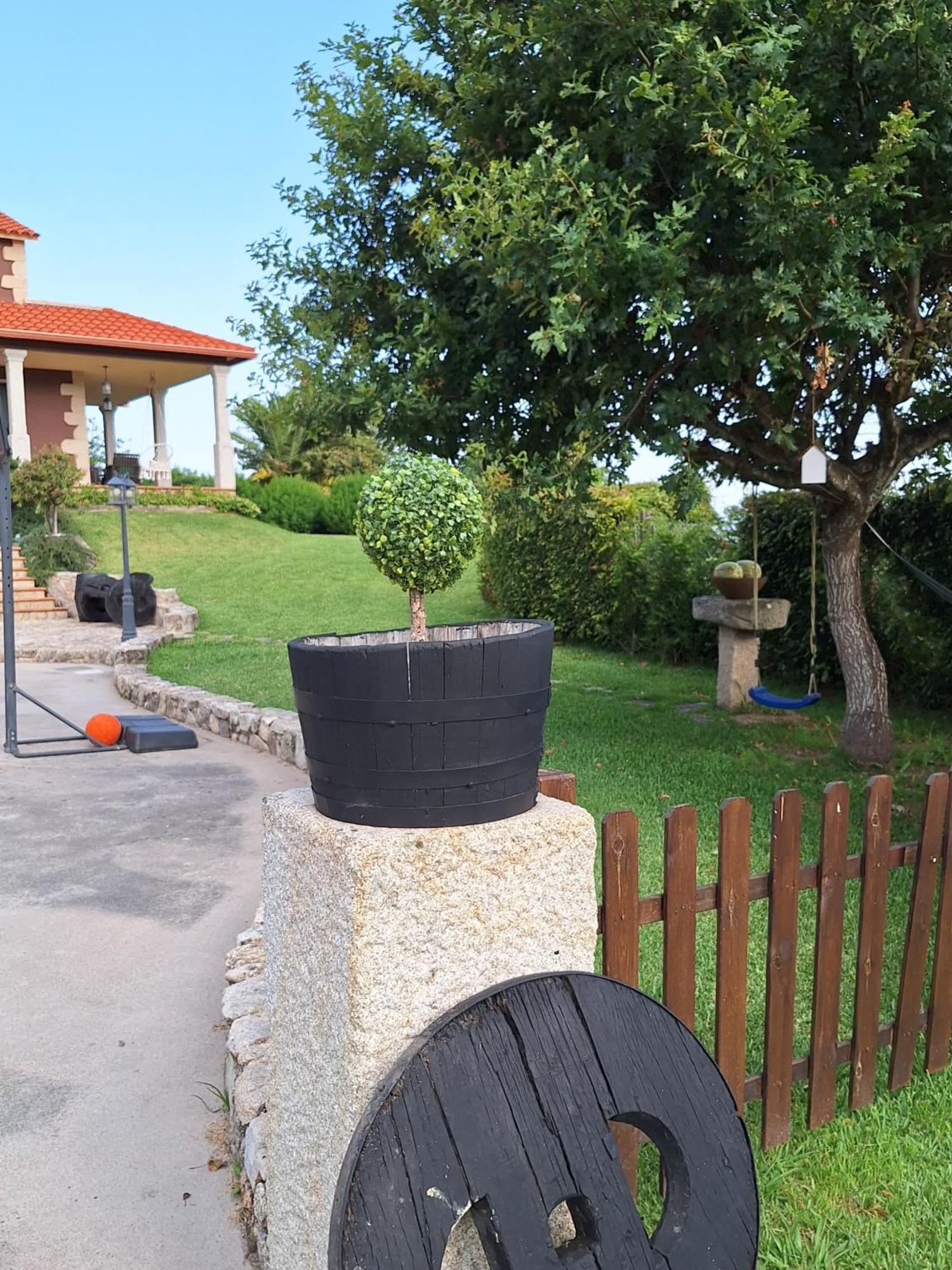 Chalet Rural 400 M Playa Piscina Barbacoa Chimenea Bueu Exterior foto